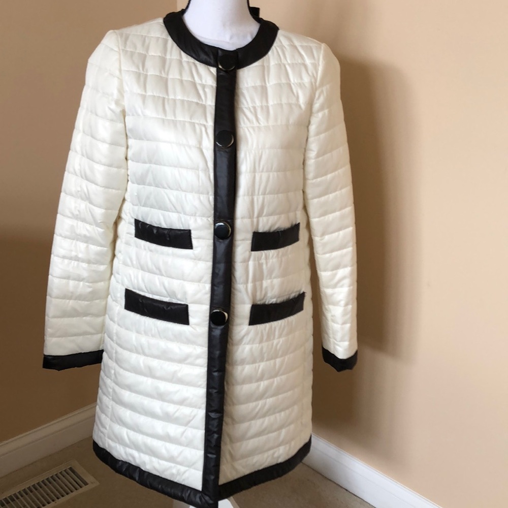 NWT Kate Spade Black and white coat